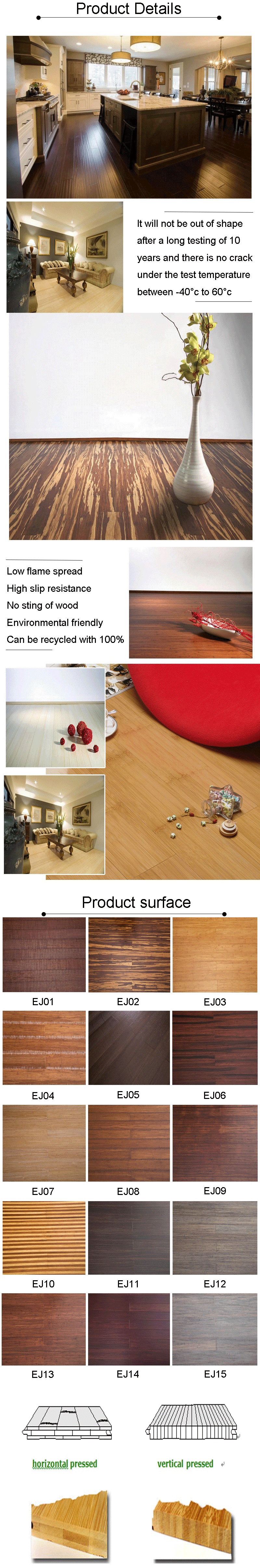 Modern Design Style Red Bamboo Flooring with FSC Certification and Eco-Friendly Design