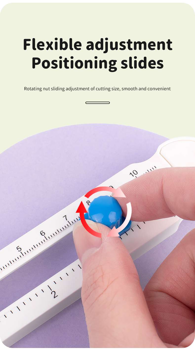 Metal Plastic Circle Paper Trimmer Zequan 360 Mini Round Paper Cutter for Multiple Sizes