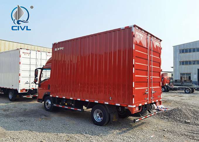 4x2 Van Cargo Truck 3 Ton Mini Howo Light Duty Commercial Trucks Fence Lorry Truck