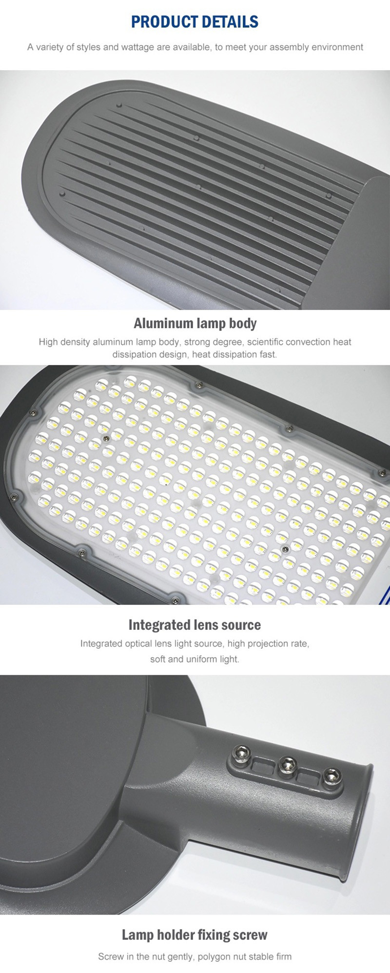 AC LED Chip Flood Smart Street Light Customizable Led Street Lamp 100w 200w 300w