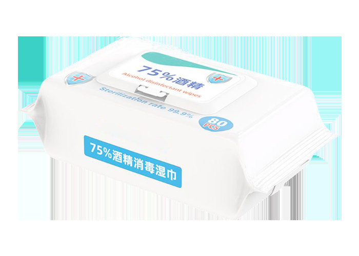 Portable Non Woven Alcohol Disinfectant Wipes / Effective Antibacterial Wet Wipes