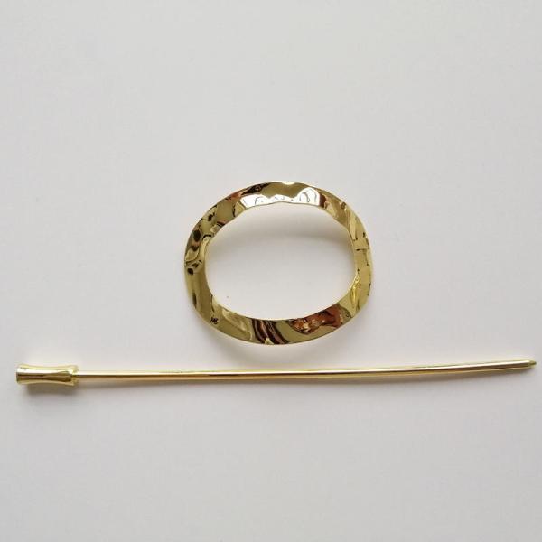 Vintage Decorative Hair Stick For Girl Metal Clasp Bun Women Girl Pin 5.2x4.3cm