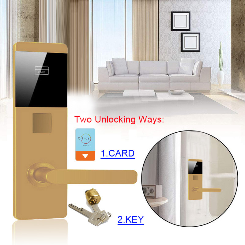 Free Hotel Software System Key Card Door Locks with CE FCC Certification