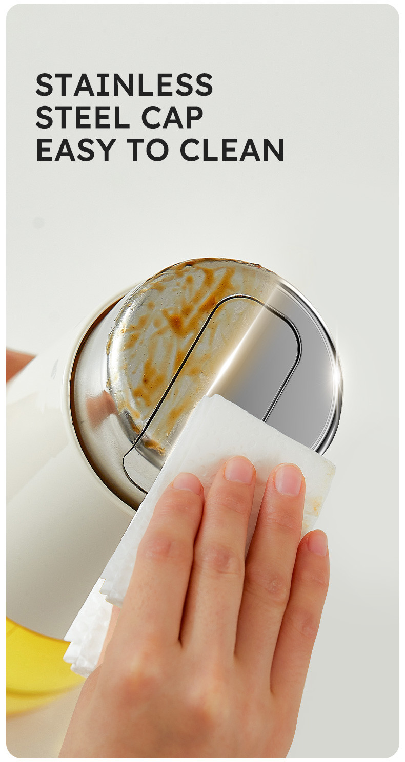 280ml 500ml Kitchen Glass Auto Flip Oil Dispenser Cooking Leakproof No Drip Stainless Steel Cap Oil Container Soy Sauce Bottle