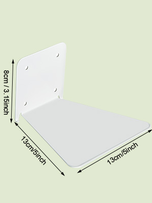 Rectangle Floating Bookshelf with Mounting Hardware 1mm Thickness Steel Construction