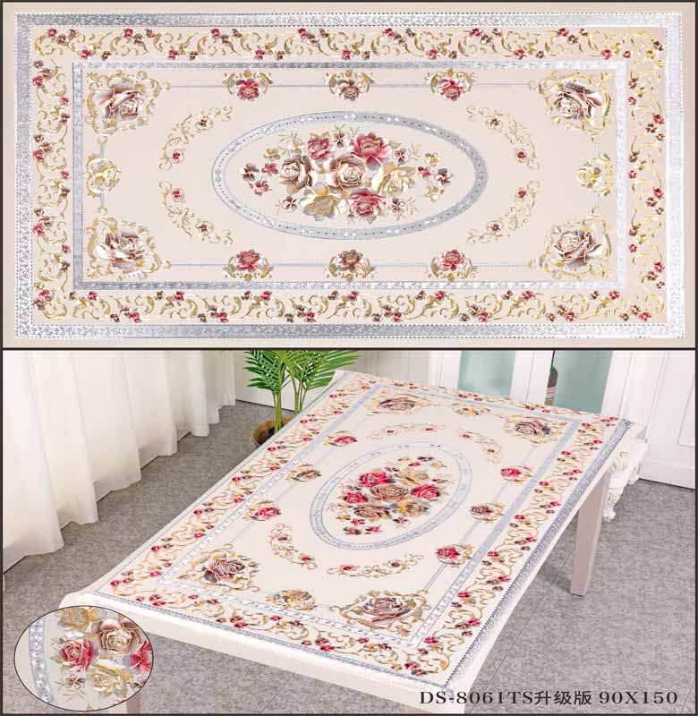 Square Waterproof PVC Polyester Table Cover Roll for Customized Restaurant Tables