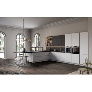 Custom EB Board Kitchen Cabinet Modern Kitchen Set With Dining Table Spice Rack