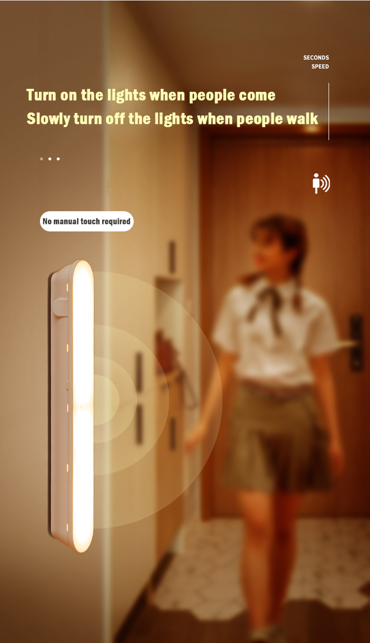 Wireless Human Body Induction Lamp 2700K Motion Sensor Night Light