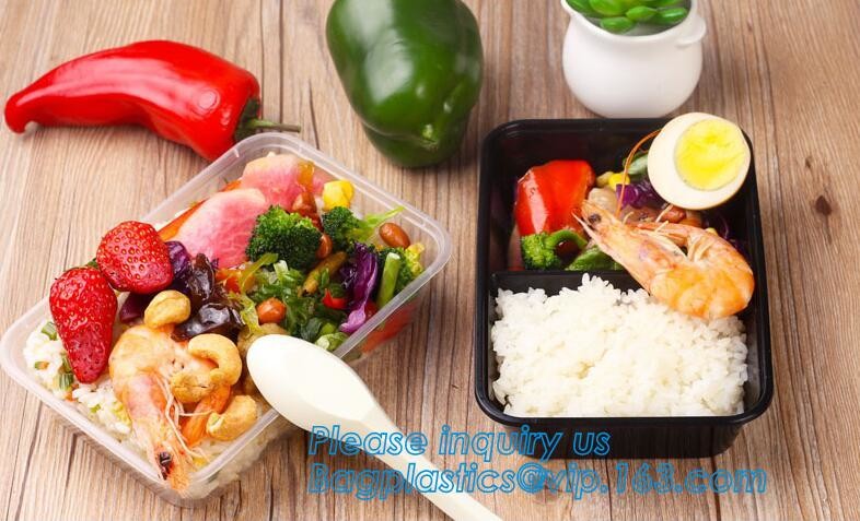 Meal Prep Containers Free Sample Bento Lunch Box Biodegradable Food Container Plastic Wheat Straw Lunch Box bagplastics