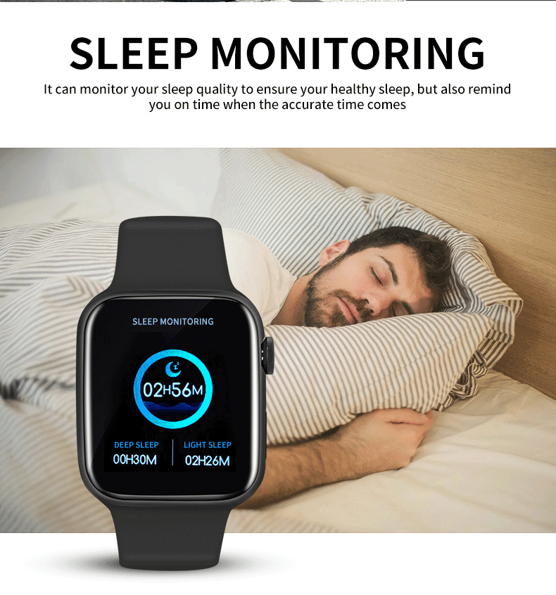W6 Square Shape Smartwatch 1.69 IPS Touch Screen Fitness Tracker Wristband