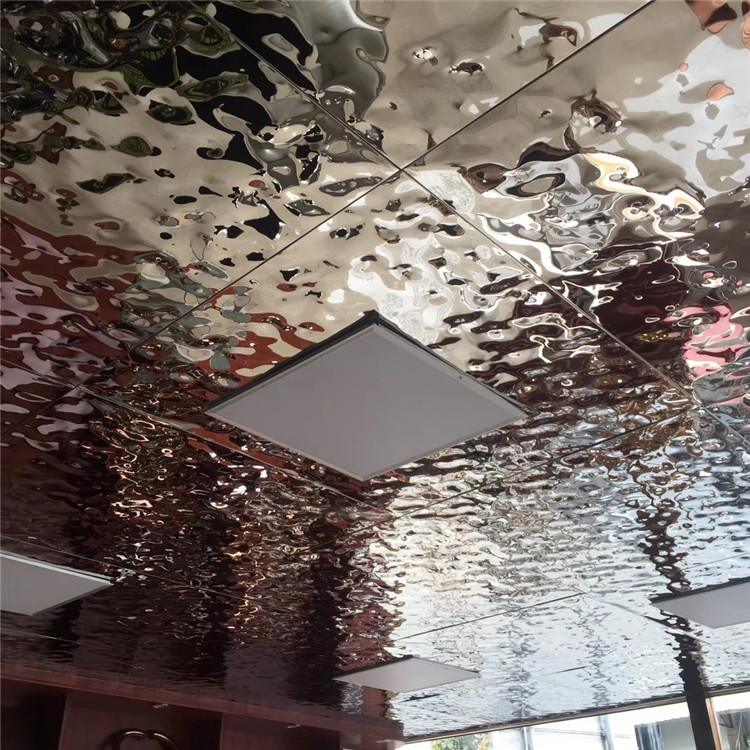 decorative stainless steel sheet embossed water ripple sheet for ceiling panel or wall cladding