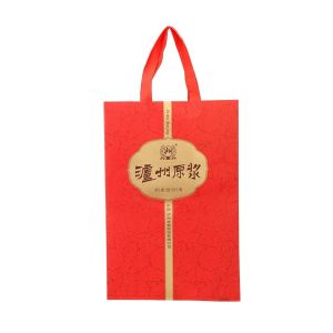Colorful high quality gloss laminated custom non woven bag for wine