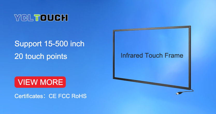 20 Points YCLTOUCH 65 Inch Ir Multi Touch Frame Customized Size