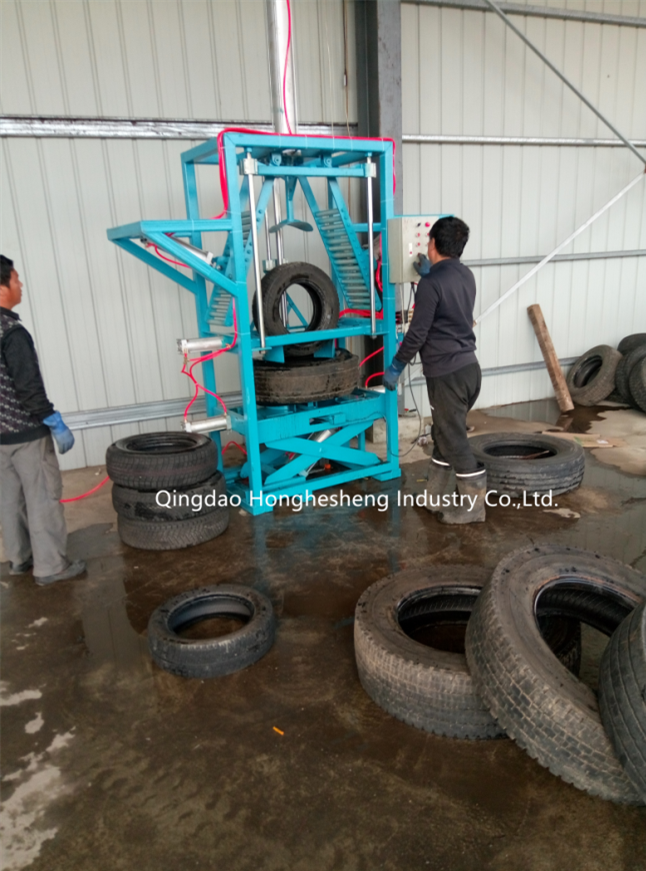 Pneumatic Tyre Packing Machine For Whole Tyres and Waste Tire Tread