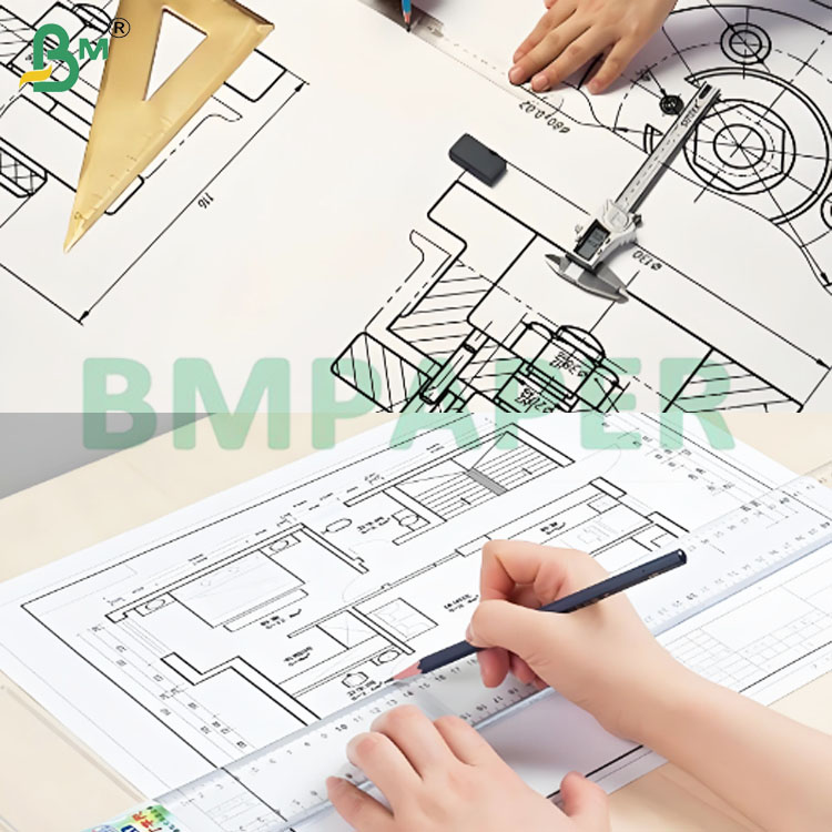 20lb Plotter Paper Rolls for CAD Designs and Technical Drawings