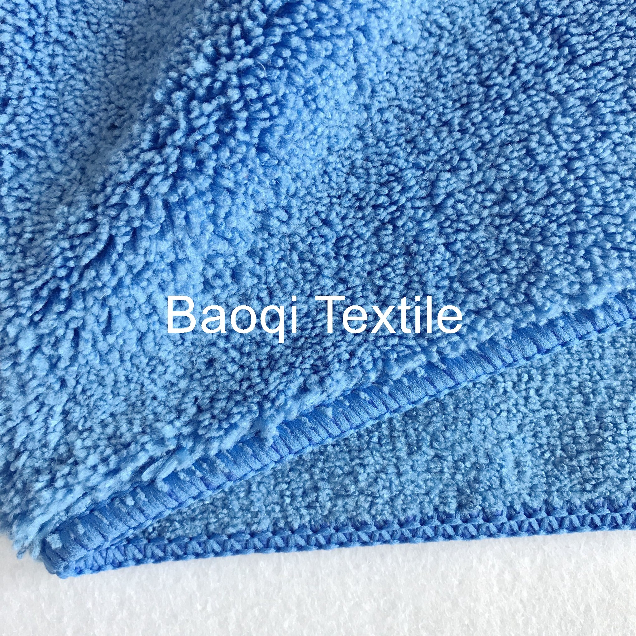 Blue color kitchen dish towels , car drying towel,thick double sides microfibe100% polyester car drying fabric