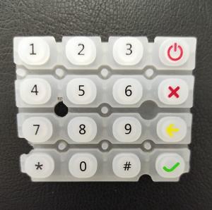 China Transparent Silicone Rubber Keyboard Keys Laser Etching Printing on sale