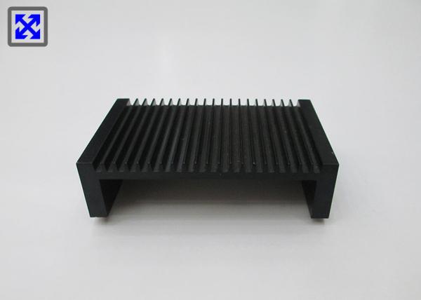Black Anodized Aluminum Heatsink Extrusion Profiles Good Heat Treatment