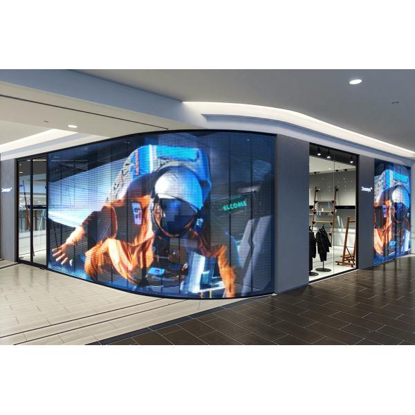 Quality High Brightness Transparent Display Screen P6 Full Color Glass Wall LED Screen for sale