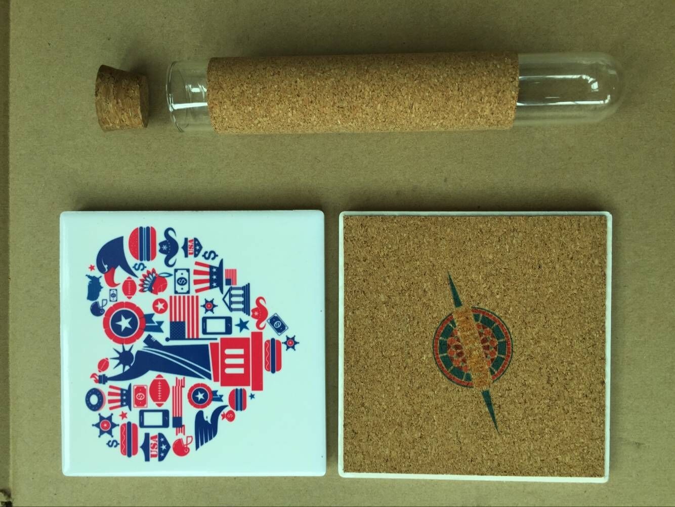 Factory Directly Price 15x15cm Adhesive Cork Tile for Testing Tube Rolling