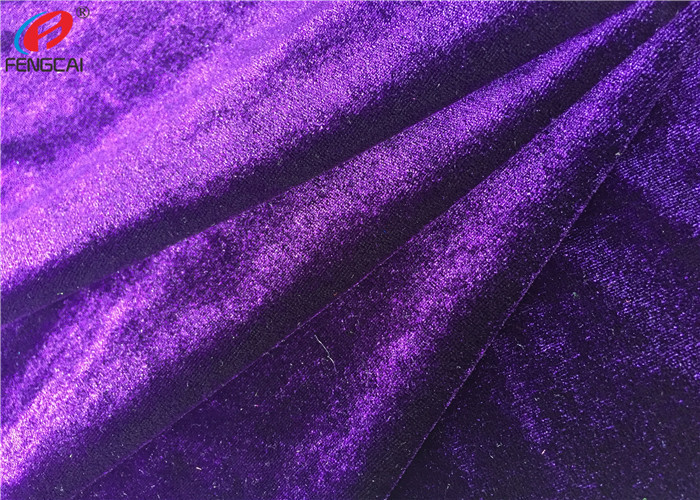 Micro Korea Velvet Shiny Spandex Velvet Cloth Textile Fabric For Skirt / Dress
