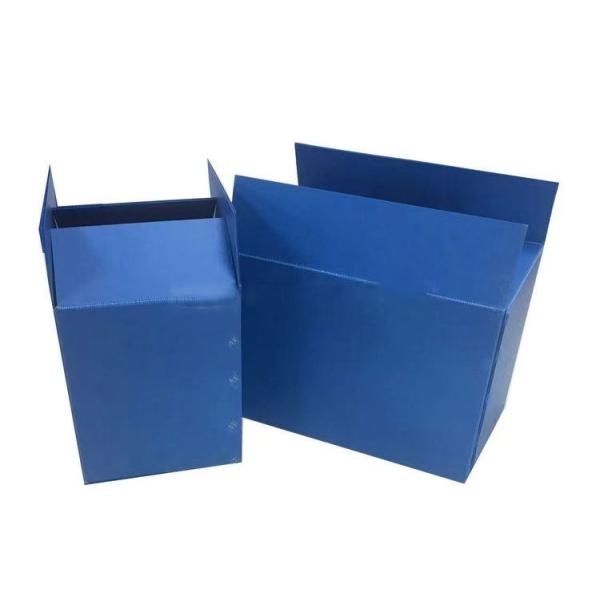 Quality Recyclable Plastic Corrugated Bins UV Resistant Plastic Shipping Boxes Blue for sale