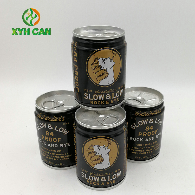 Recoverable CMYK 4C Unprinted Tin Cans For 100ml Whiskey