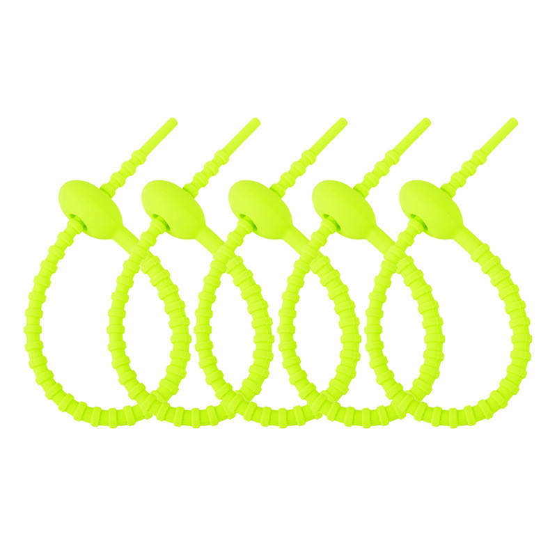 Reusable Silicone Cable Twist Ties Bread Tie Bag Sealing Clip Silicone Management Ties Cord Organizer For Car Home Offic