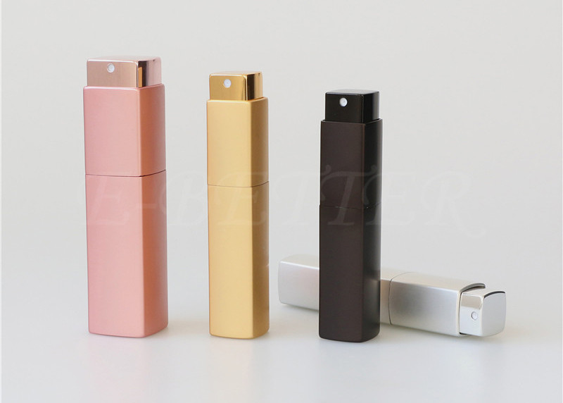 Gift Aluminum Refillable Twist And Spritz Atomizer 15ml Volume Rose Gold Color