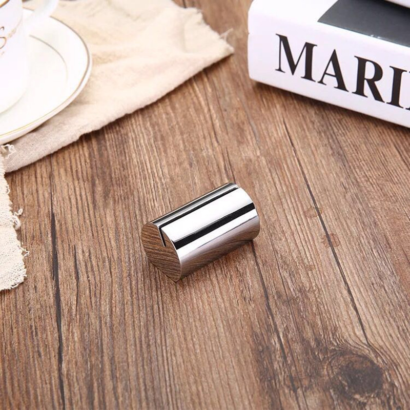 Cuboid Stainless Steel Table card holder Wedding Metal Table Tent Holders