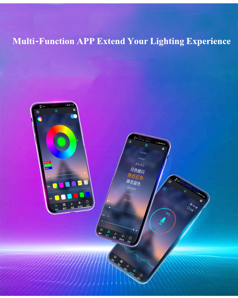 Dropshipping Nordic Modern Decorative Smart APP Remote Control Colorful RGB LED Floor Lamp Tripod Corner Floor Lamp Hom