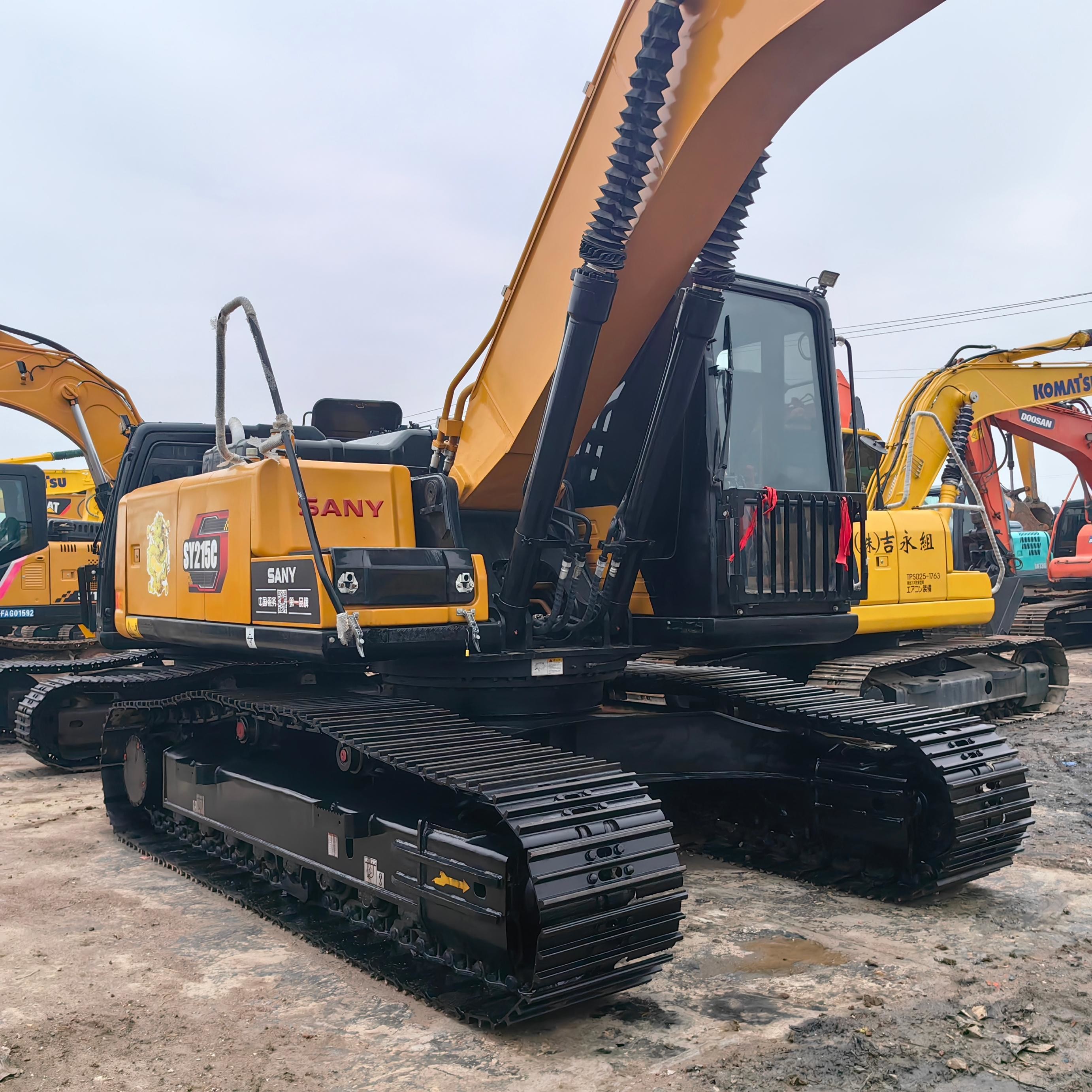 Original Sany SY215C Used Crawler Excavator 21 Ton Secondhand Backhoe Digger