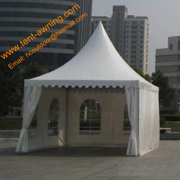 PVC Pagoda Tent, High Peak Tent Canopy Fireproof Wedding Party Event Tent 4mx4m, 5mx5m