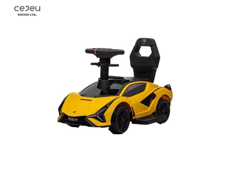 6V Electric Ride on Car Ride on Toys for Kids Music, Red（Lamborghini Sian licensed）