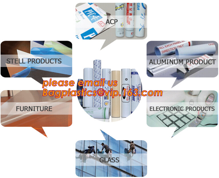 Soft PE Protective Film for Stainless Steel Panel Packaging,Self Adhesive Protective Film for Plastic Profile bagplastic