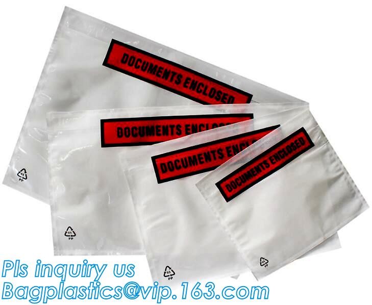 PP film 178*140mm invoice enclosed packing list envelopes, DHL Shipping pockets for waybill, A4 size plastic packing lis