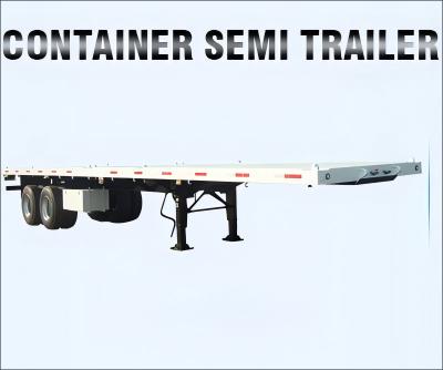 3-Axle Flatbed Semi-Trailer Steel Container Skeleton Truck Trailer