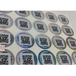 Disposable Qr Code Anti Counterfeiting Stickers Flexographic Printing