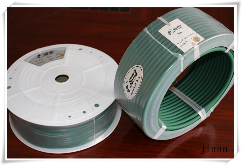 Color Rough Polyurethane Round Belt For Textile Pu Drak Green 30m/Roll