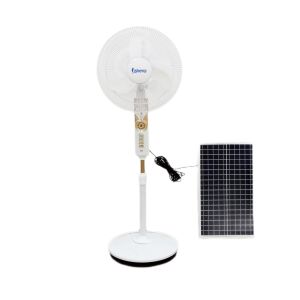 Three Adjust Speed Rechargeable Solar Fan With Solar Panel