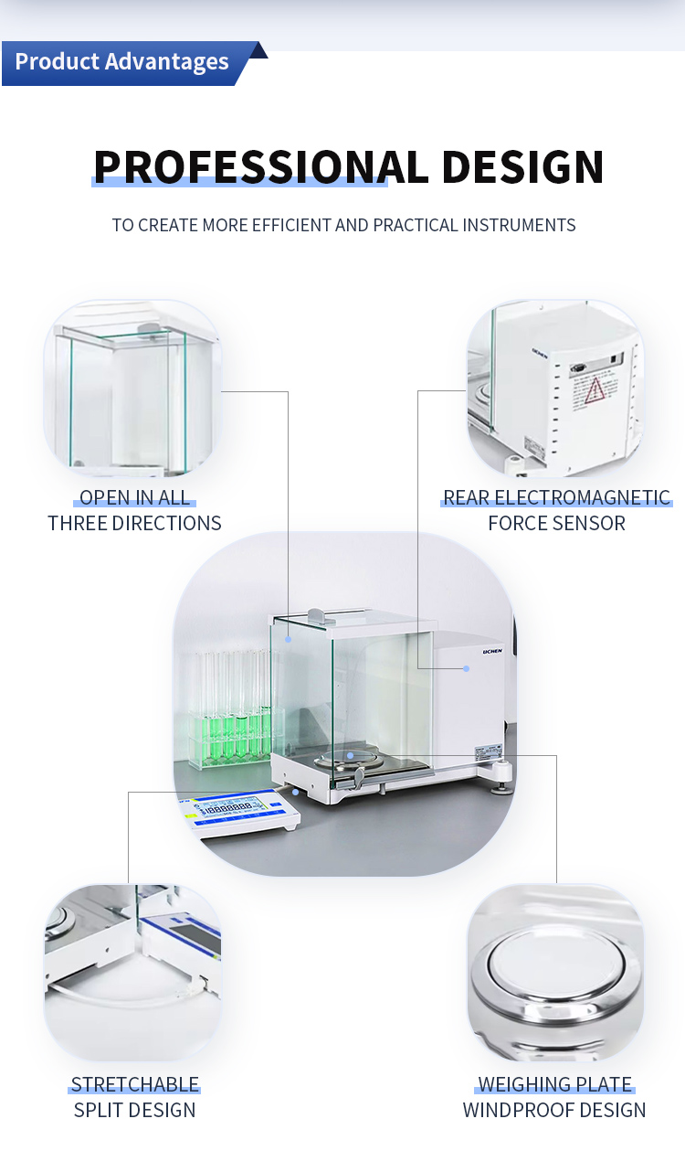Accurate 0.1mg/0.01mg Dual Range Analytical Balance with Linear Error of ±0.1/±0.05mg