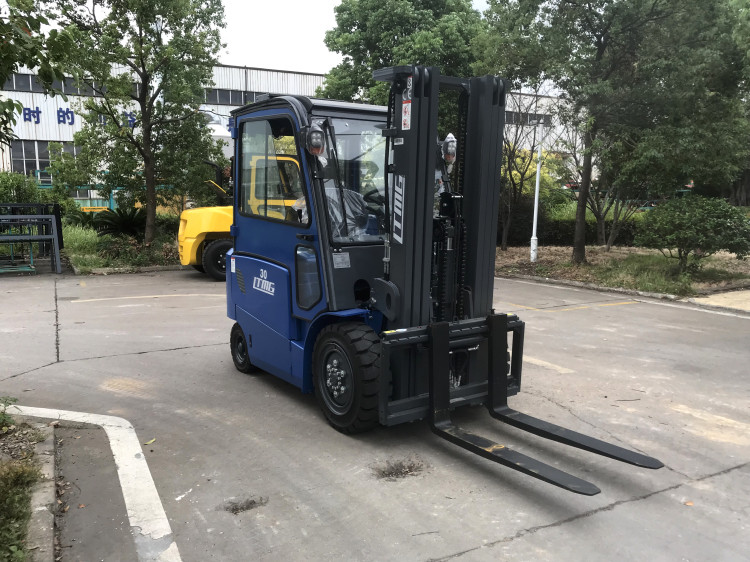 LTMG electric forklift 3ton 2.5ton 2ton 1ton cabin yellow solid tires side shift 4800mm mast