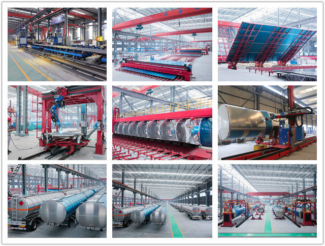 3 Axle 45000L 5 Silos Single Tires 6mm Aluminum Fuel Petrol Tanker Truck Trailer With Air Suspension