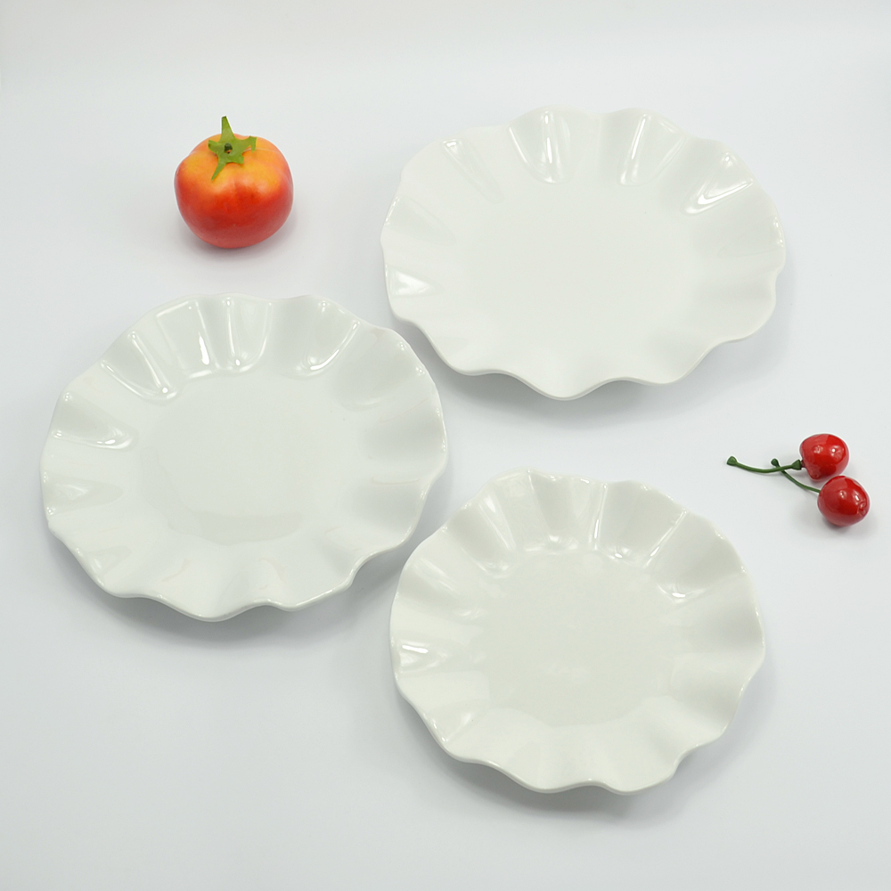 Flower Shaped Ceramic Plates Porcelain Dinner Set Ceramic Serving Dishes