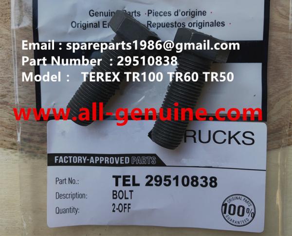 29510838 BOLT ALLISON TEREX NHL SANY TR35A 3303 3305 3307 TR50 TR60 TR100 NTE240