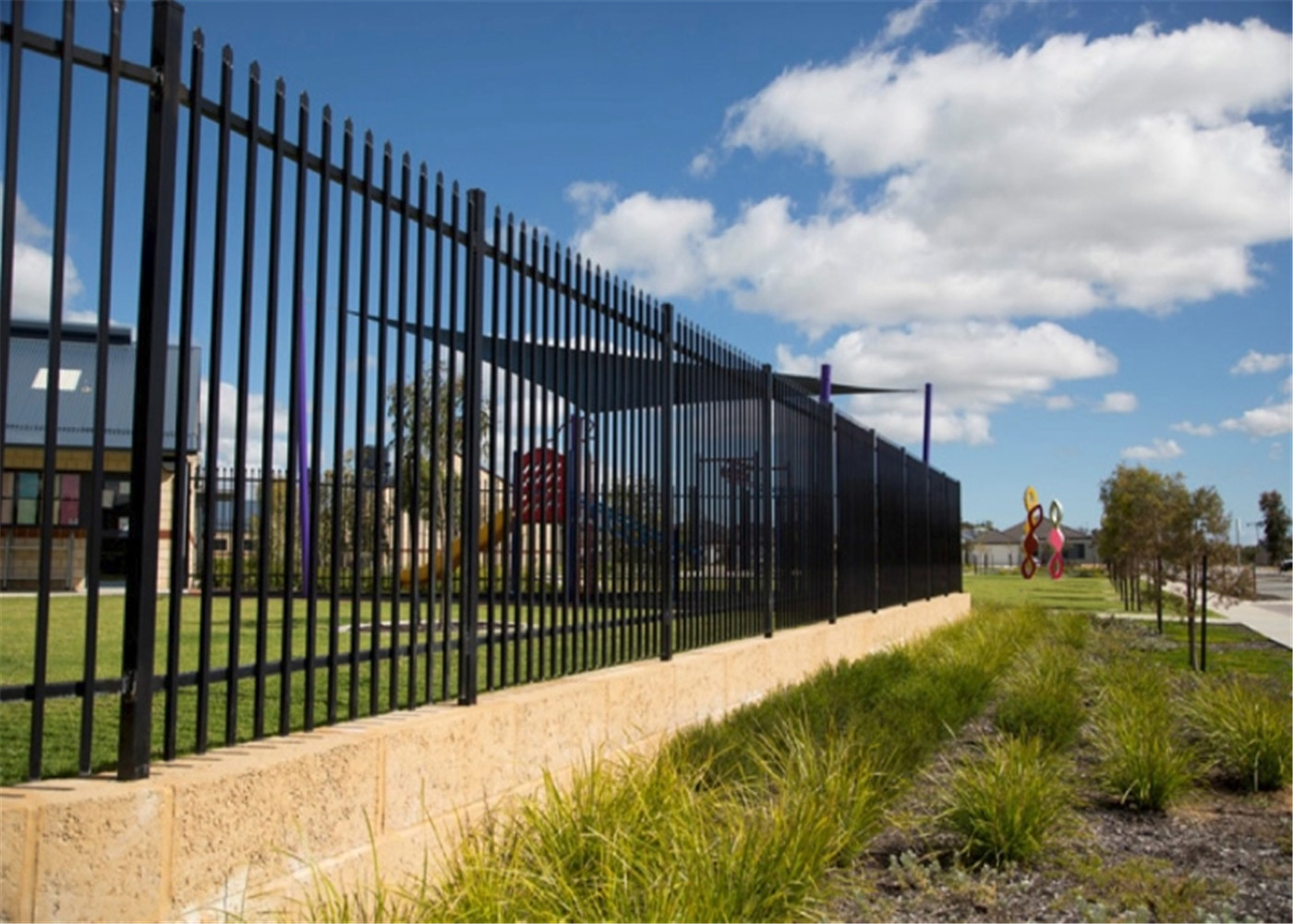 Ornamental Iron Steel Picket Security Fence