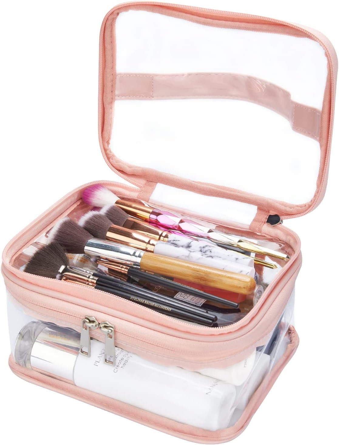 Double Layer Clear Cosmetic Bag Makeup Bag Waterproof Travel Toiletry Bag