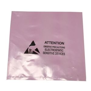 Customized Open Top Anti Static PCB ESD Packing Bag Transparent Pink