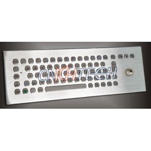 IP65 Industrial Metal Rugged Keyboard with trackball , Desktop computer keyboard