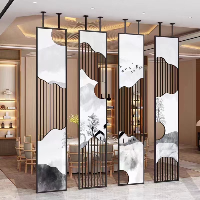 Custom high quality decorative stainless steel mesh floor to ceiling room dividers